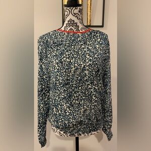 Michael Michael Kors Navy Floral Blouse